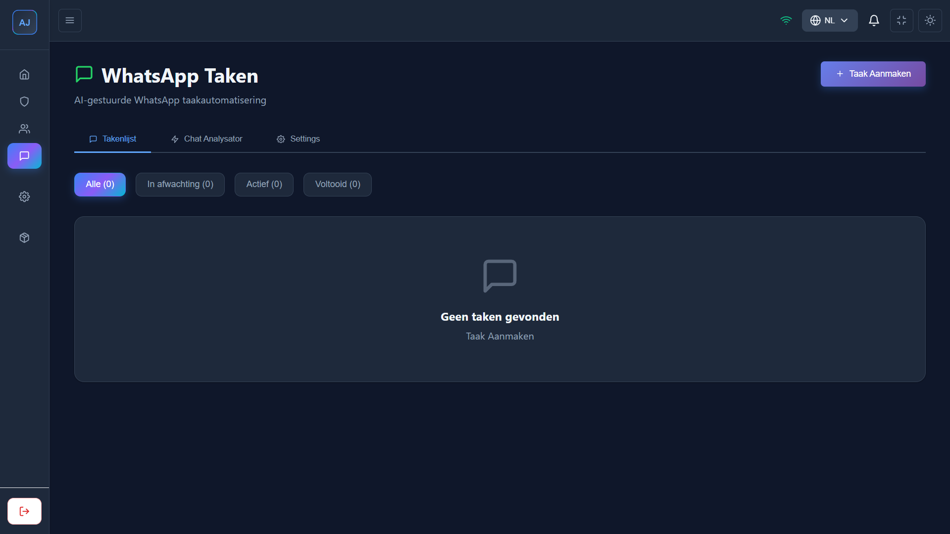 WhatsApp Task Automation - Dark Theme